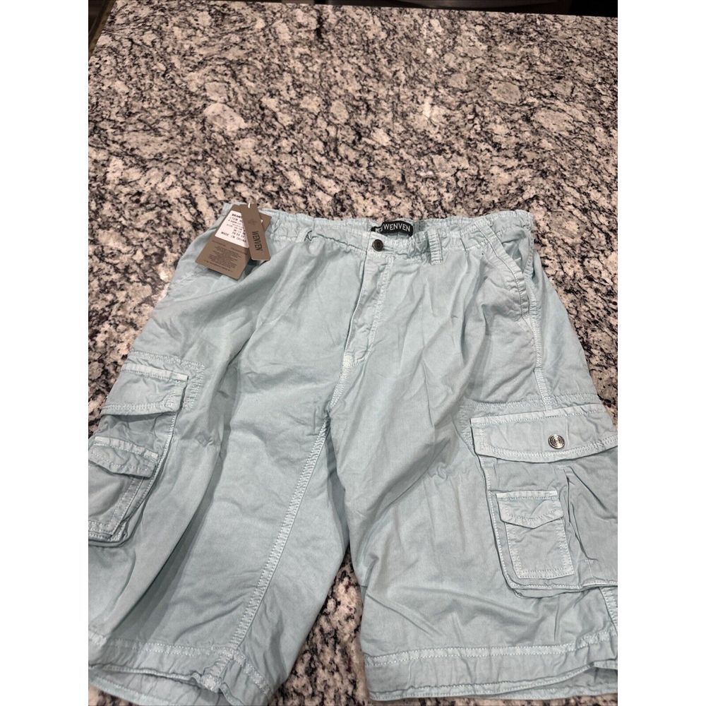 WENVEN‎ Men's Gray Cargo Shorts 100% Cotton Size 42